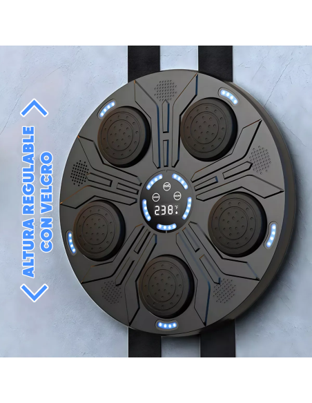 Máquina de Boxeo Musical de Pared con Luces RGB y Sonidos, incluye Guantes.