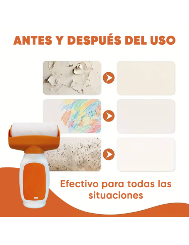 Rodillo con pintura 500g Blanco 2 en 1 para...