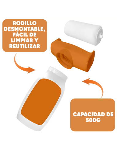 Rodillo con pintura 500g Blanco 2 en 1 para...