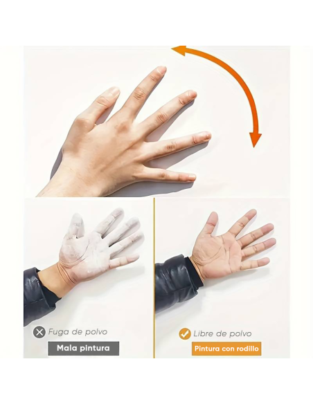 Rodillo con pintura 500g Blanco 2 en 1 para retoques de pintura al agua