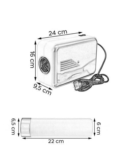 Secadora eléctrica portátil 600W 518105 Secadora multifunciónes