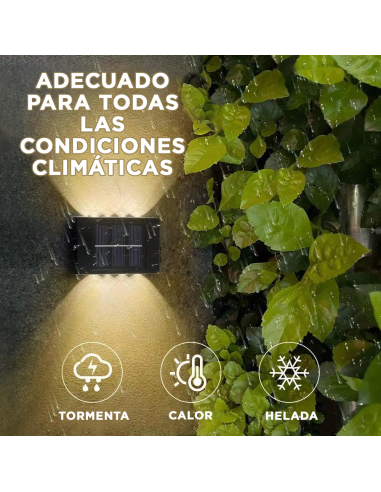 2pz Lámpara de Pared Solar 8 LED, Aplique...