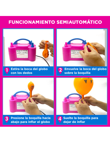 Inflador de Globos Eléctrico Bomba para Fiestas...
