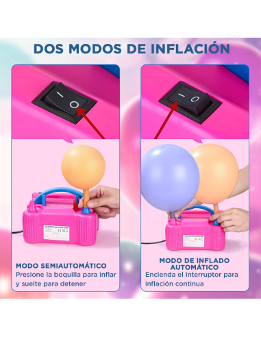 Inflador de Globos Eléctrico Bomba para Fiestas...