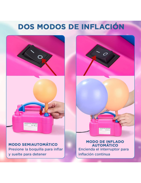 Inflador de Globos Eléctrico Bomba para Fiestas con Dos Modos Portátil