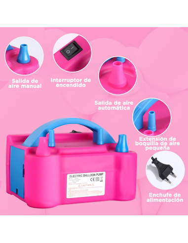 Inflador de Globos Eléctrico Bomba para Fiestas...