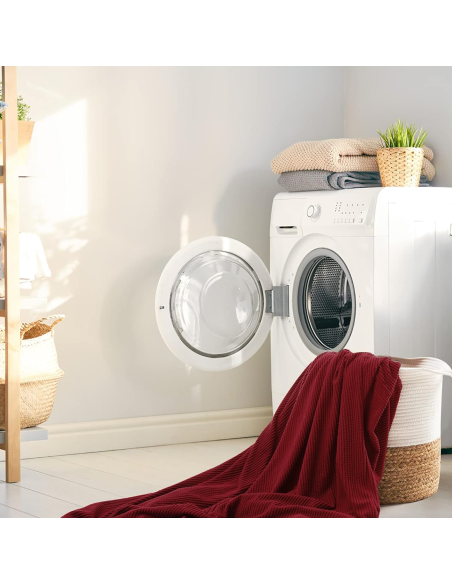 Funda de Sofá de 4 Plazas con Elástico Color Sólido Antimanchas de Tejido Piqué