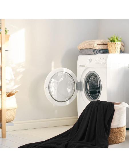 Funda de Sofá de 4 Plazas con Elástico Color Sólido Antimanchas de Tejido Piqué