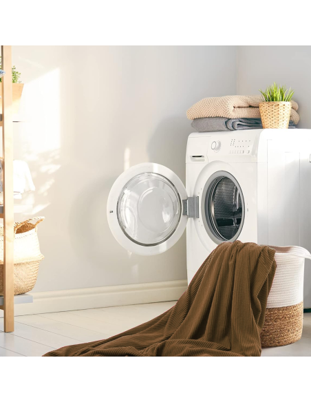 Funda de Sofá de 4 Plazas con Elástico Color Sólido Antimanchas de Tejido Piqué