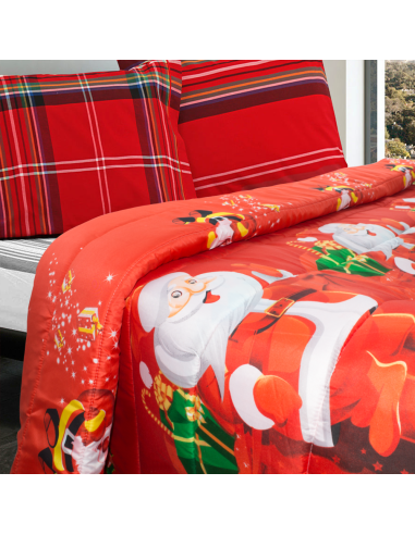Edredón Navideño Matrimonial Estampado con Papá...