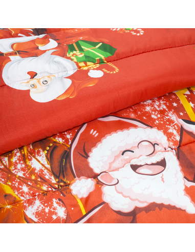 Edredón Navideño Matrimonial Estampado con Papá...
