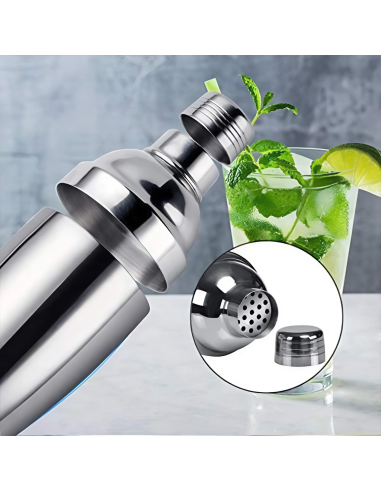 Set de Cócteles 8 Piezas Shaker Acero 750ml Kit...