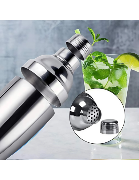 Set de Cócteles 8 Piezas Shaker Acero 750ml Kit Bartender Profesional