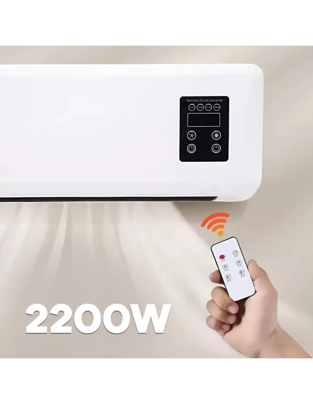 Calefactor de pared 2200W para baño con mando a distancia