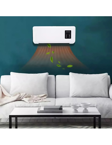Calefactor de pared 2200W para baño con mando a...