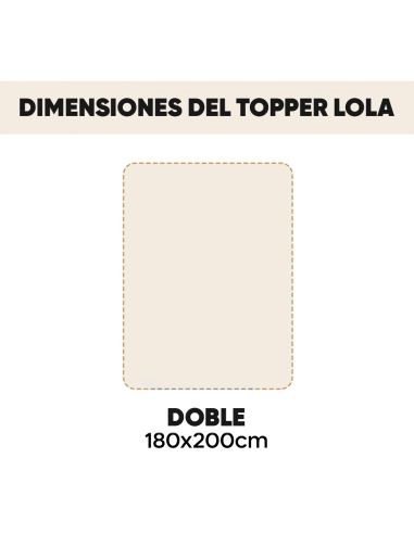 Topper Colchón Matrimonial LOLA Efecto Lana...