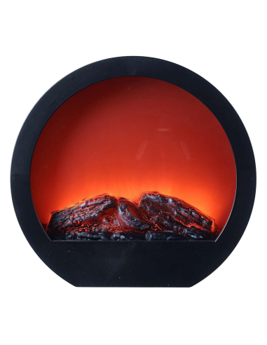 Chimenea Decorativa Redonda Moderna con LED...