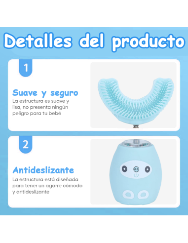 Cepillo Eléctrico Infantil de Silicona Suave en...