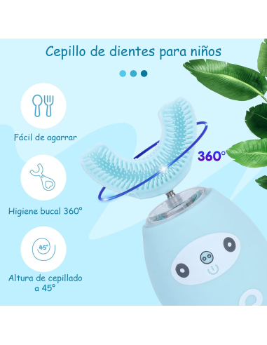 Cepillo Eléctrico Infantil de Silicona Suave en...