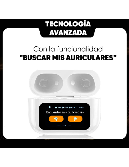 Auriculares A9 Pro, Bluetooth 5.4, inalámbricos, pantalla LED, sonido HI-FI