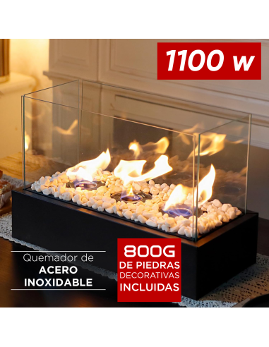 Chimenea Eléctrica de Bioetanol 1100W de Mesa...