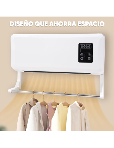 Calefactor de pared 2200W para baño con mando a...