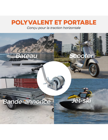 Cabrestante Manual hasta 360kg 800lb, Winche...