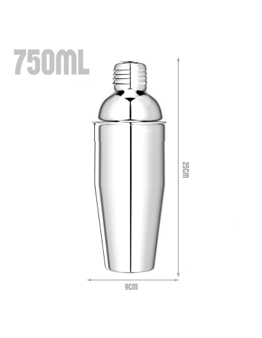 Set de Cócteles 8 Piezas Shaker Acero 750ml Kit...