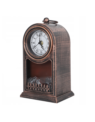 Reloj Decorativo de Mesa Vintage con Chimenea a...