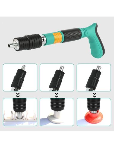 Pistola Clavadora y Remachadora Manual de Acero...