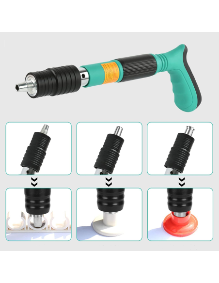 Pistola Clavadora y Remachadora Manual de Acero con Aire Comprimido