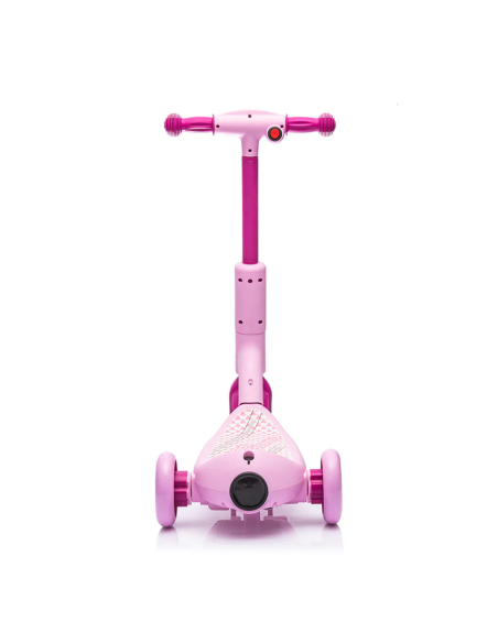 Monopatín eléctrico niños LT983 Deluxe de 3 ruedas con luces RGB multicolores.