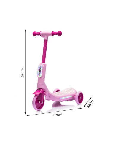 Monopatín eléctrico niños LT983 Deluxe de 3...