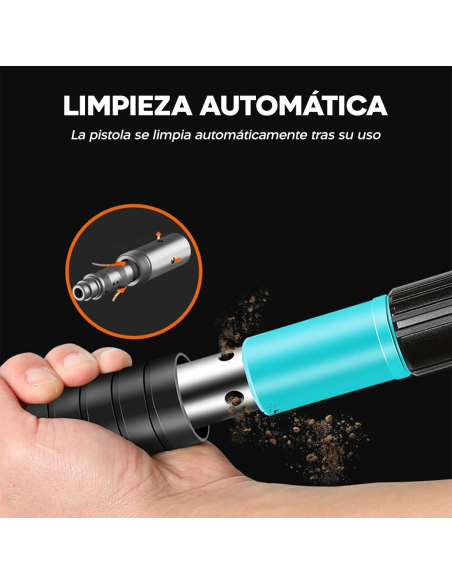 Pistola Clavadora y Remachadora Manual de Acero con Aire Comprimido