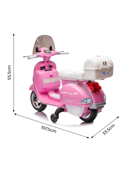 Moto Eléctrica Scooter para Niños LT960 Vespa PX150 Full Napoli con Baúl