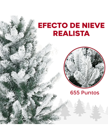 Árbol de Navidad CORTINA Nevado 210H, 655...
