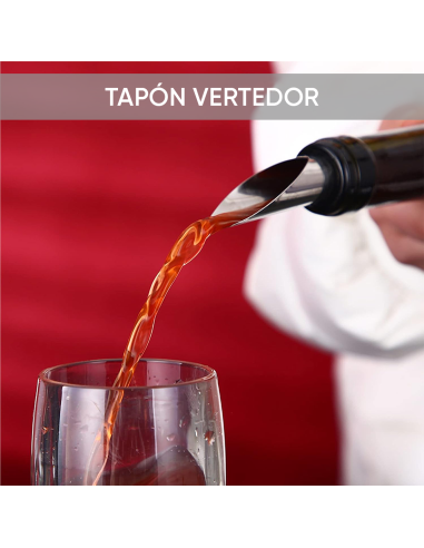 Portabotellas de vino en eco cuero para 4...