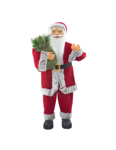 Papá Noel 144410 Rojo y Gris Adorno Navideño Decoración...