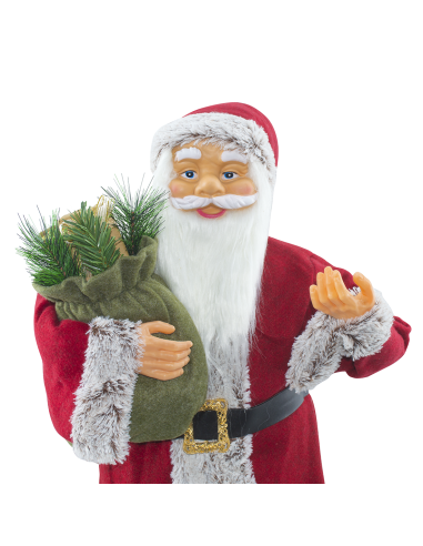 Papá Noel 144410 Rojo y Gris Adorno Navideño...