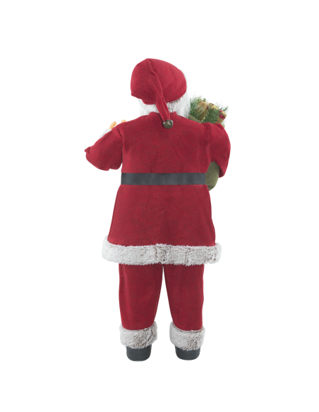 Papá Noel 144410 Rojo y Gris Adorno Navideño Decoración de 90 cm de Altura