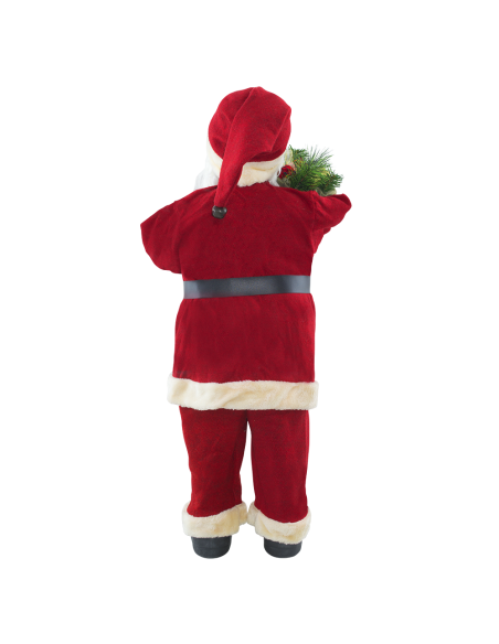 Papá Noel Traje Rojo y Crema 144411 - Adorno Navideño Decoración de 90H cm
