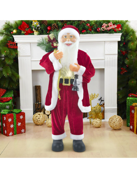 Papá Noel con Traje Rojo 144413 Adorno Navideño Decoración de 90H cm