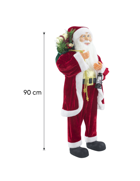 Papá Noel con Traje Rojo 144413 Adorno Navideño Decoración de 90H cm