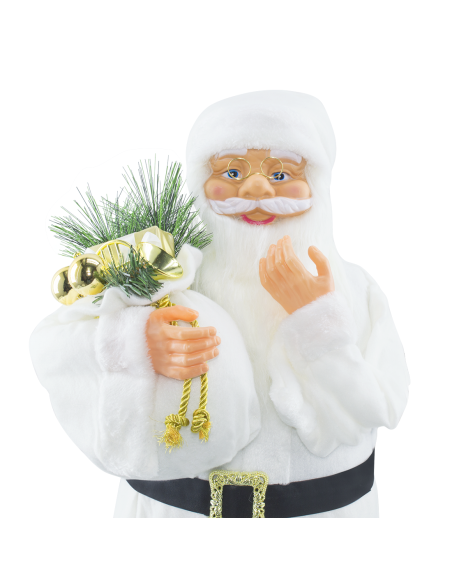 Papá Noel con Traje Blanco 144506 Adorno Navideño Decoración de 90H cm