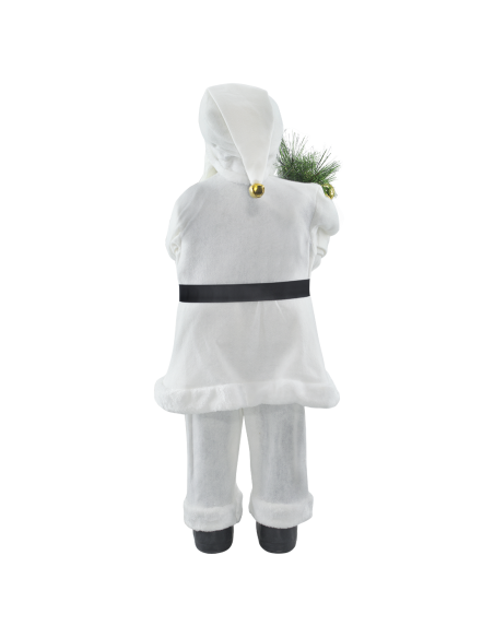 Papá Noel con Traje Blanco 144506 Adorno Navideño Decoración de 90H cm