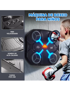Máquina de Boxeo Musical para Niños con Bluetooth, Luces... 2