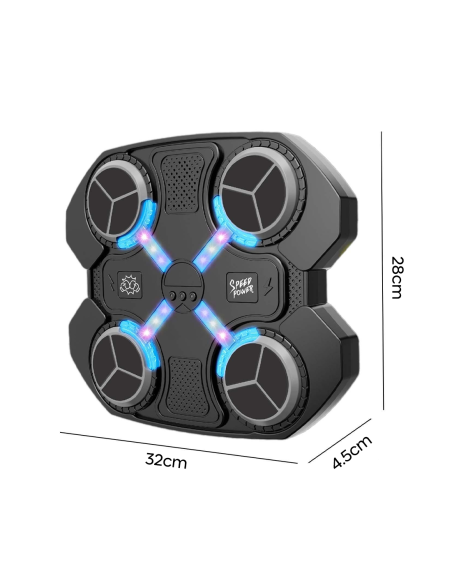 Máquina de Boxeo Musical para Niños con Bluetooth, Luces RGB, Sonidos y Guantes
