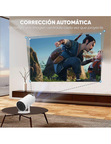 Proyector 4K Ultra HD Portátil Wi-Fi Rotación...