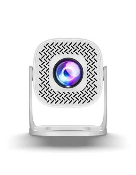 Proyector 4K Ultra HD Portátil Wi-Fi Rotación de 180° con Altavoces Hi-Fi