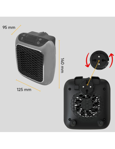 Mini estufa eléctrica portátil 800W con...